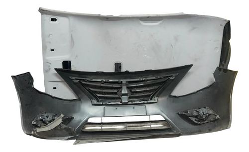 Para-choque Dianteiro Nissan Versa De 2015 2016 2017 A 2019 Cinza-escuro - Imagem 4
