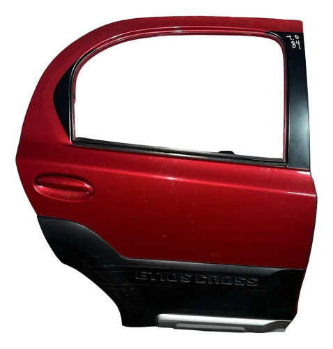 Porta Traseira Esquerda Toyota Etios Cross 2012 E 2021 Traseira Direira Vermelho