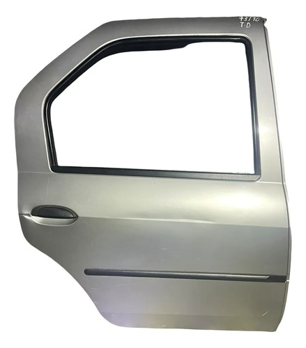 Porta Traseira Direita Renault Logan 2008 A 2014 Traseira Direita Prateado - Imagem 1