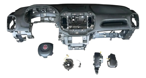 Kit De Airbag Fiat Toro 2018 2019 2020 Preto - Imagem 1