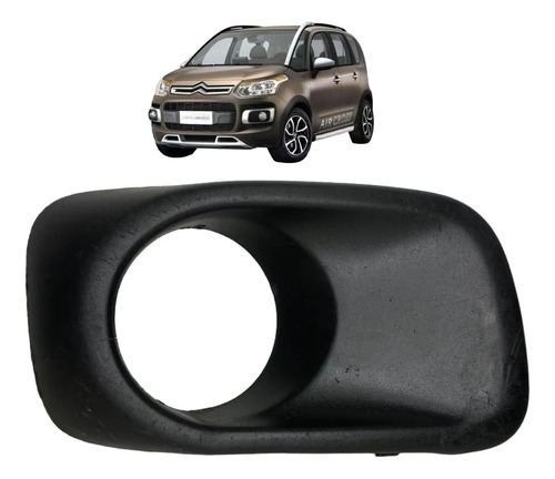 Moldura Farol Milha Direito Citroën Aircross 2011 2015 Oem Preto Direito