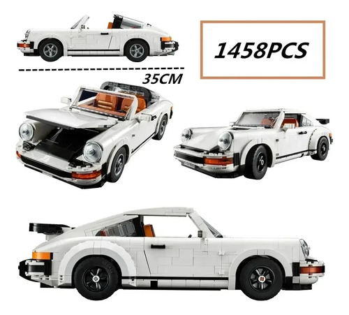 Bloco De Montar Porsche 911 Classic Turbo Retro 1458 Peças 1458 Porsche 911 Clássica - Imagem 8