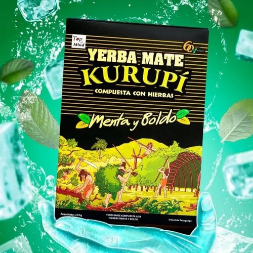Erva Terere Kurupí Menta E Boldo 500g  Original Paraguaia - Imagem 8