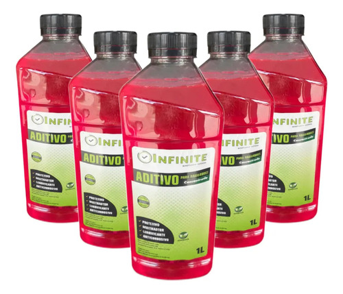 Kit 05 Unidades Aditivo Radiador Rosa Concentrado Infinite Rosa