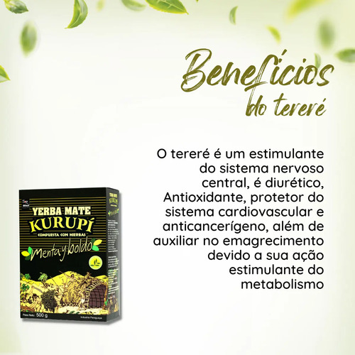 Erva Mate Tereré Kurupi Menta E Boldo 500gr - Imagem 2