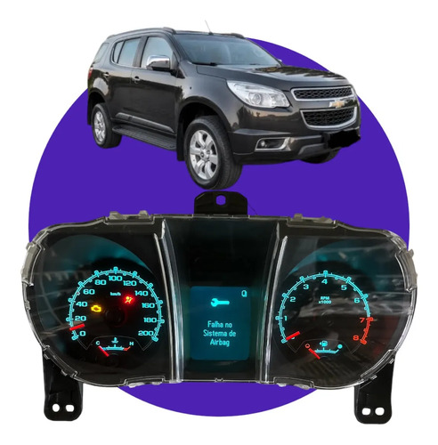 Painel De Instrumentos S10/trailblazer Flex 2012 A 2016 5 Azul