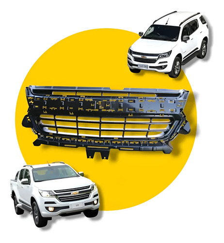 Grade Dianteira Do Radiador S10 Trailblazer 2017 A 2020 Gm Preto