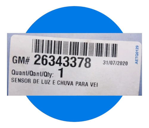 Sensor Luz Chuva Umidade Parabrisa Tracker Original 26343378 - Imagem 5