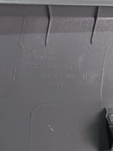 Acabamento Banco Traseiro Lado Esquerdo Vw Polo 2020 Orig.. Cinza - Imagem 7
