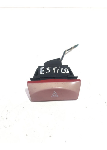 Botão Pisca Alerta Fiat Stilo 2005 A 2010 Obs Vermelho
