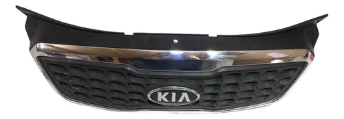 Grade Parachoque Dianteira Kia Picanto 2009 A 2012 Obs Preto E Cromado Fosco