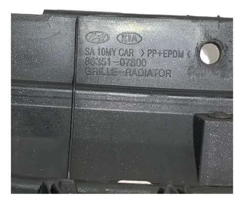 Grade Parachoque Dianteira Kia Picanto 2009 A 2012 Obs Preto E Cromado Fosco - Imagem 2