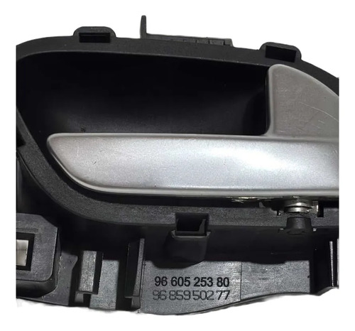 Maçaneta Interna Dianteira Direita Citroen C5 2009 A 2012 Preto Dianteira - Imagem 2
