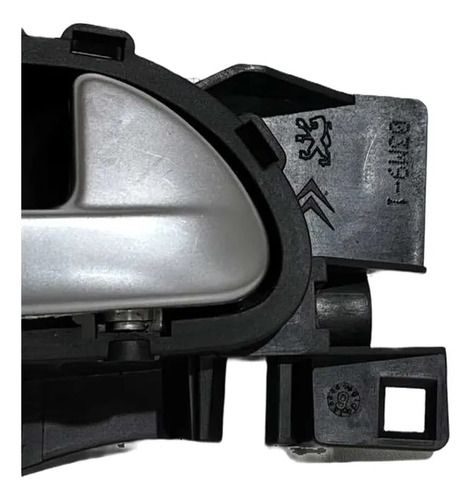 Maçaneta Interna Dianteira Direita Citroen C5 2009 A 2012 Preto Dianteira - Imagem 3