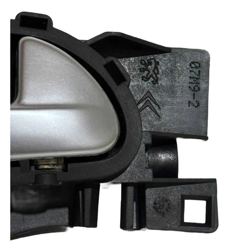 Maçaneta Interna Traseira Direita Citroen C5 2009 A 2012 Preto Traseira - Imagem 3