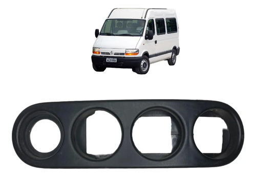 Moldura Botões Pisca Alerta Renault Master 2005 2008 Oem Preto