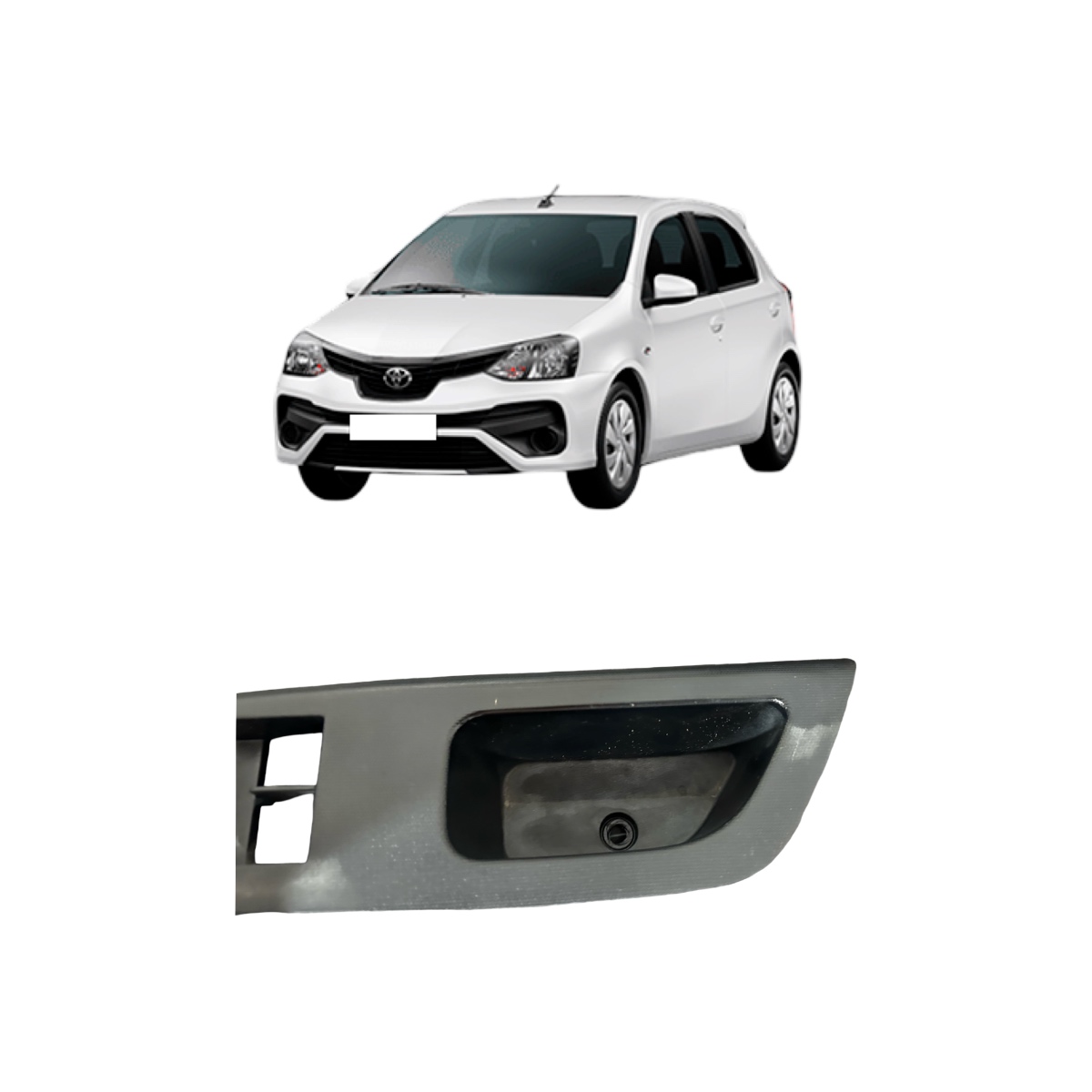Moldura Botão Vidro Dianteiro Esquerdo Etios 742320d160 - Imagem 5