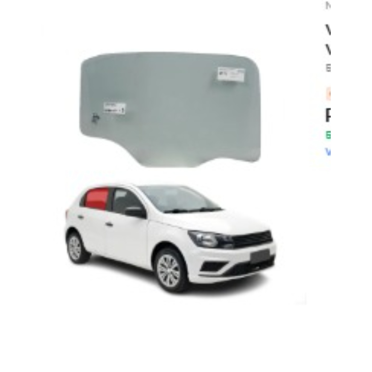 Vidro Porta Traseira Direita Vw Gol G6/G7/G8