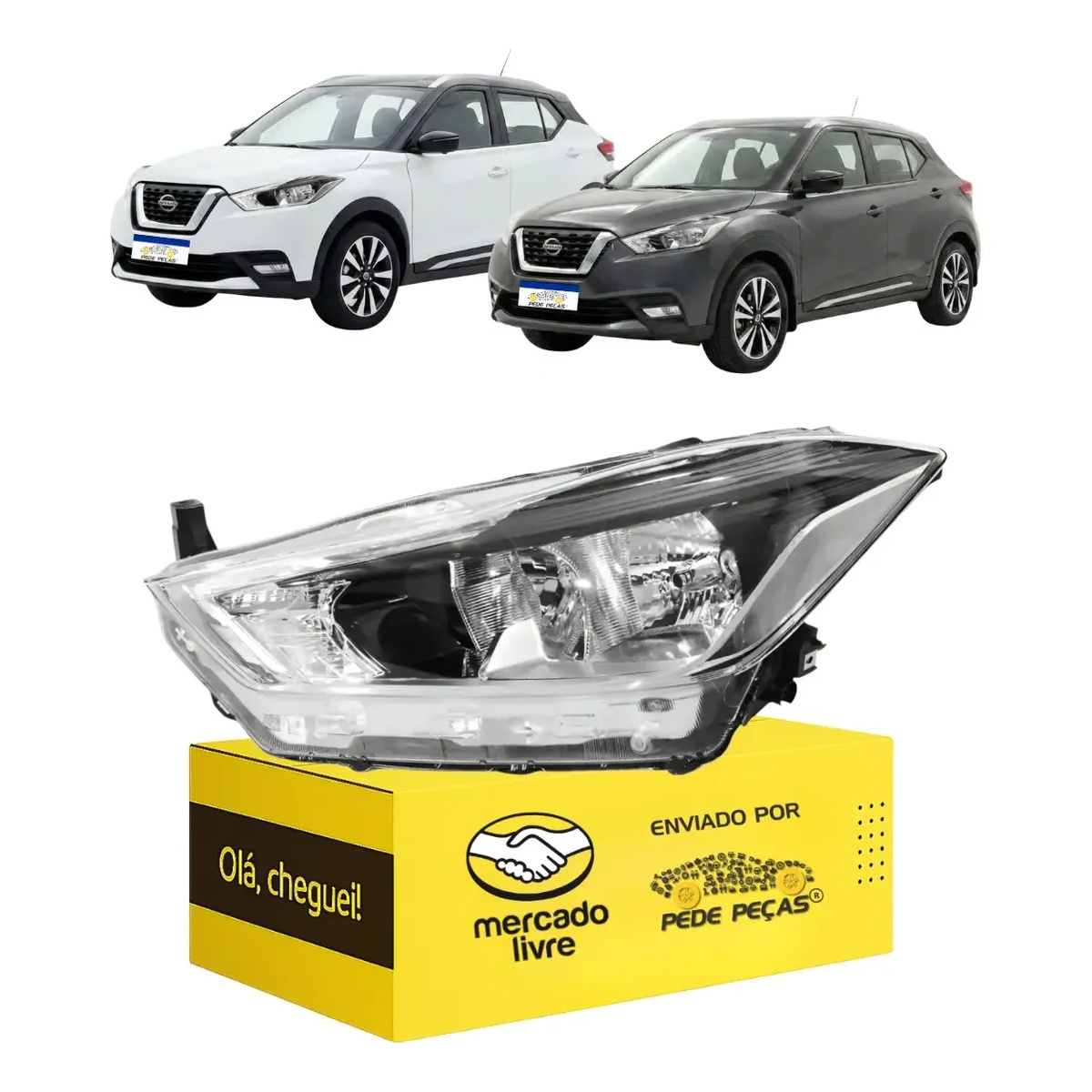 Farol Dianteiro Esquerdo Nissan Kicks 2017 a 2021