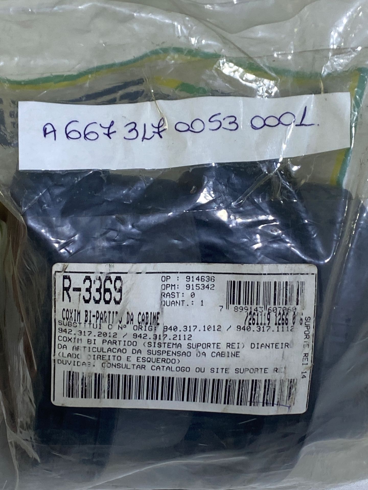 Par Coxim Bipartido Dianteiro Da Cabine R-3369 Novo - Imagem 3