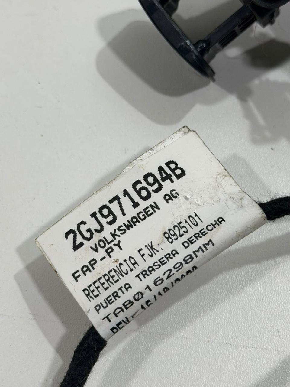 Chicote Porta Traseira Direita Vw Taos 1.4 2021 2gj971694b - Imagem 6