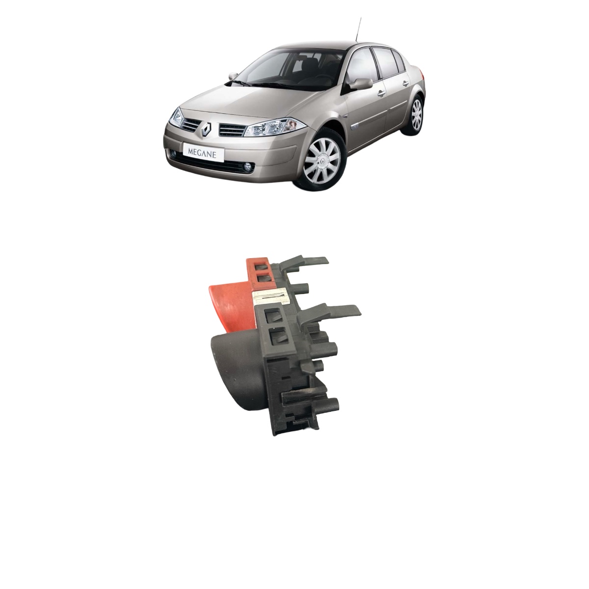 Botão Alerta Trava Porta Renault Megane 2007 2011 Original - Imagem 6