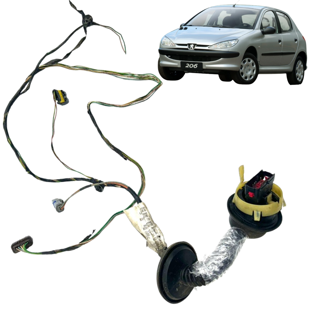 Chicote Elétrico Porta Dianteira Direita Peugeot 206 207