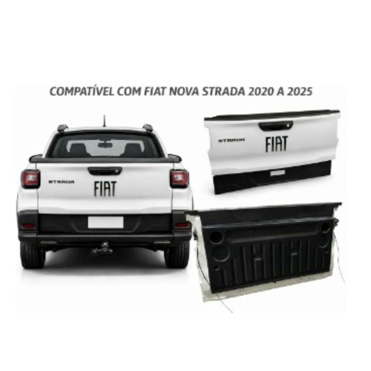 Tampa Traseira Strada Fredom Branco - Imagem 1