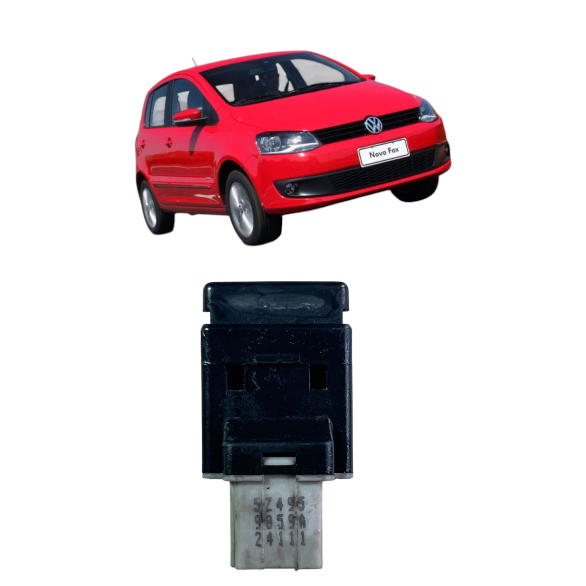 Botao interruptor trava/destrava vidros traseiros Vw fox