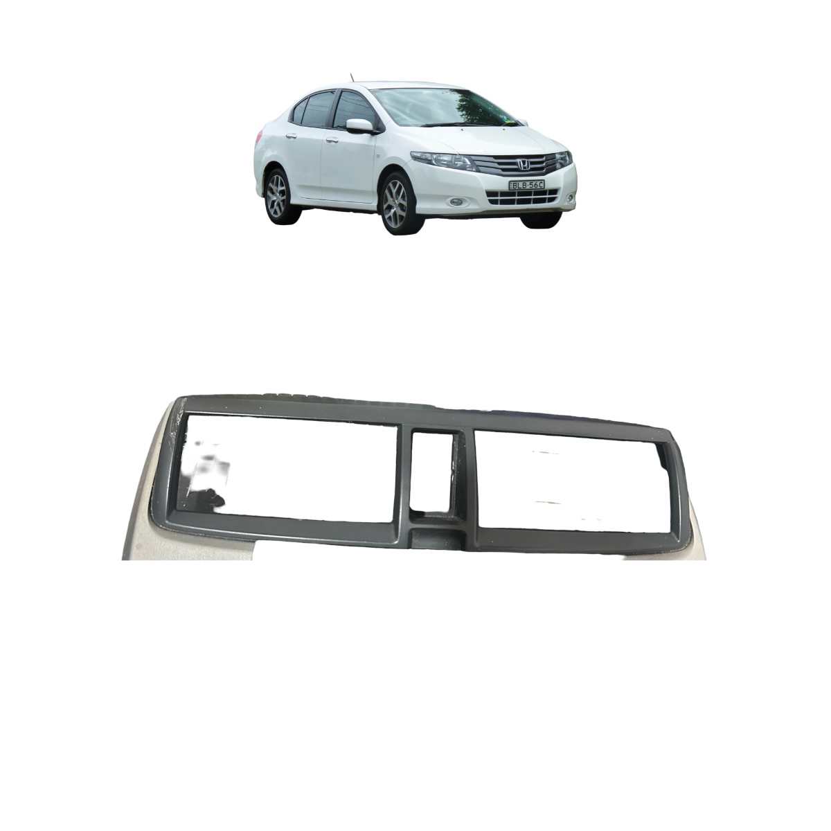 Moldura Central Para Midia Original City 77250tm6m0xx 09/14 Preto - Imagem 2