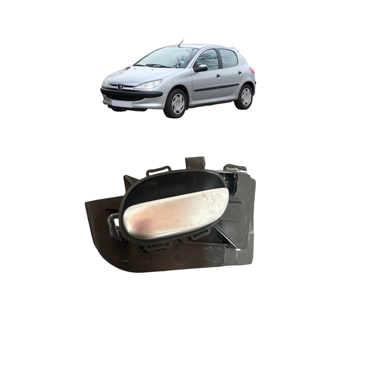 Maçaneta Interna Traseira Direita Peugeot 206 207 2007/2010 - Imagem 4