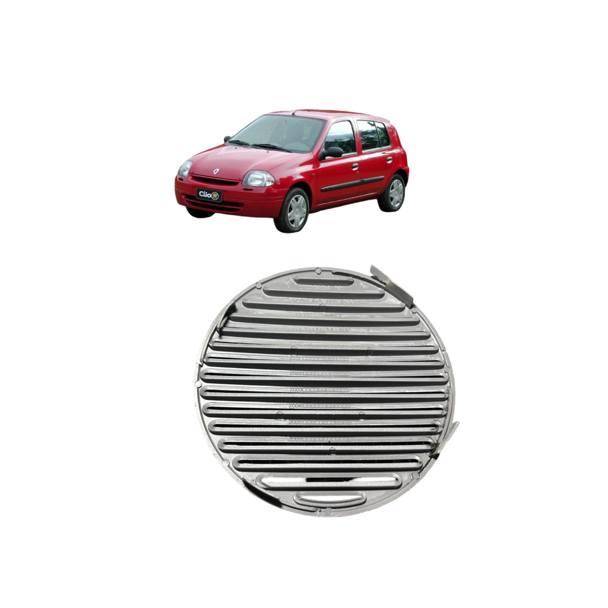 Tela Grade Tampa Alto Falante Porta Renault Clio 1999 A 2006 - Imagem 2