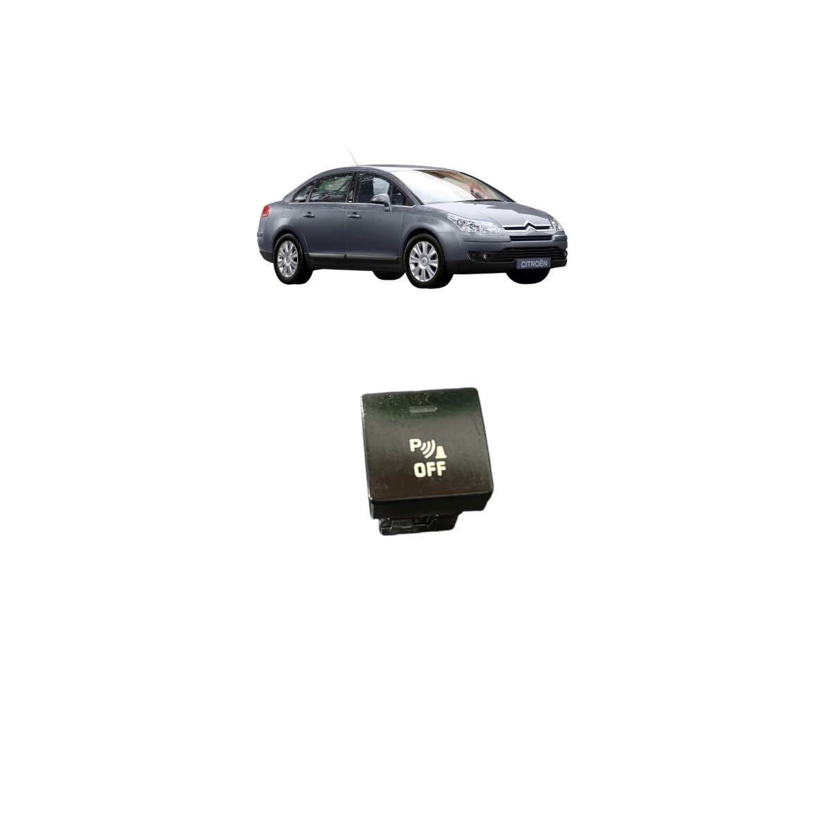 Botão Sensor Estacionamento Citroen C4 Pallas 2.0 Original Preto - Imagem 1