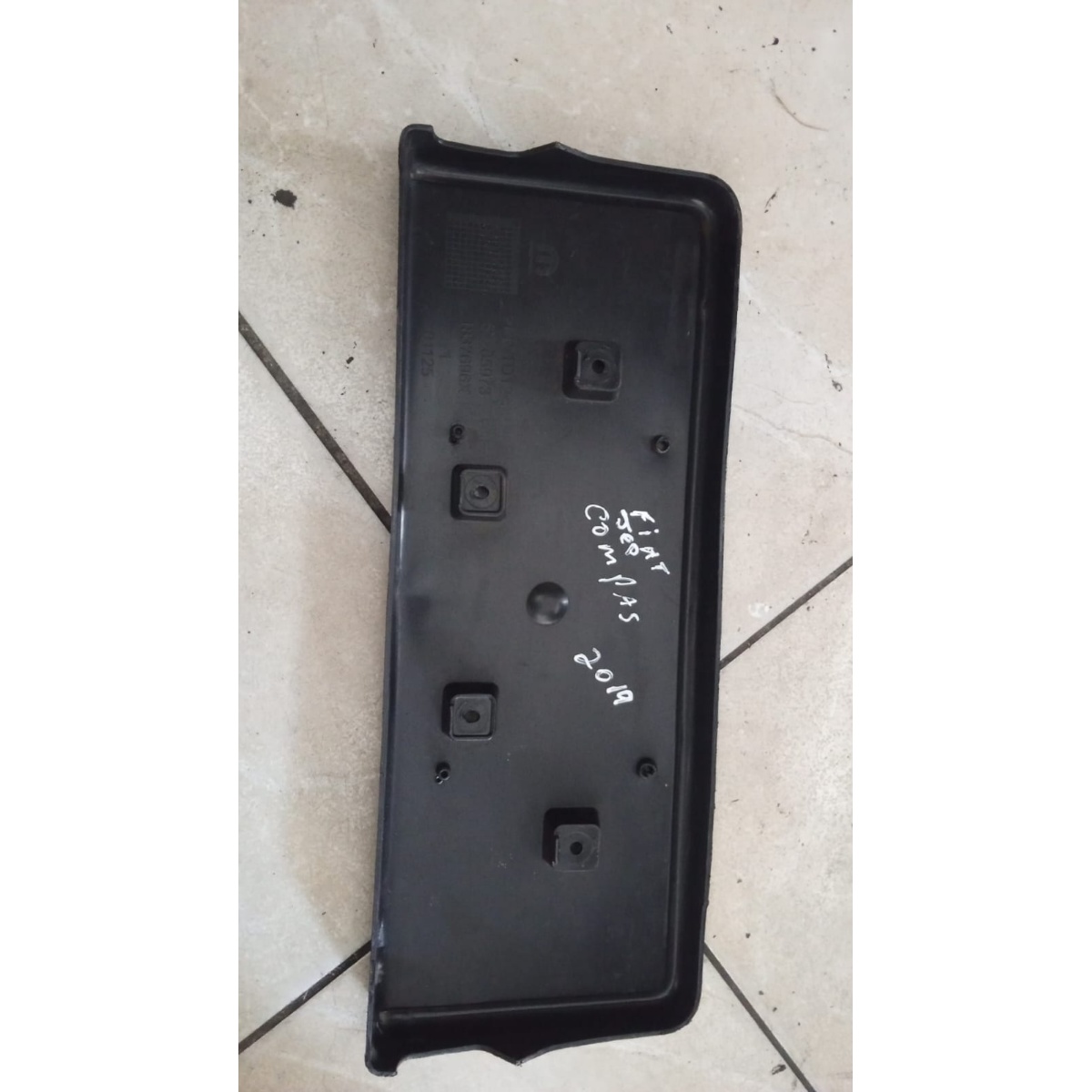 Suporte Placa Dianteiro Jeep Compass 19 Preto - Imagem 2