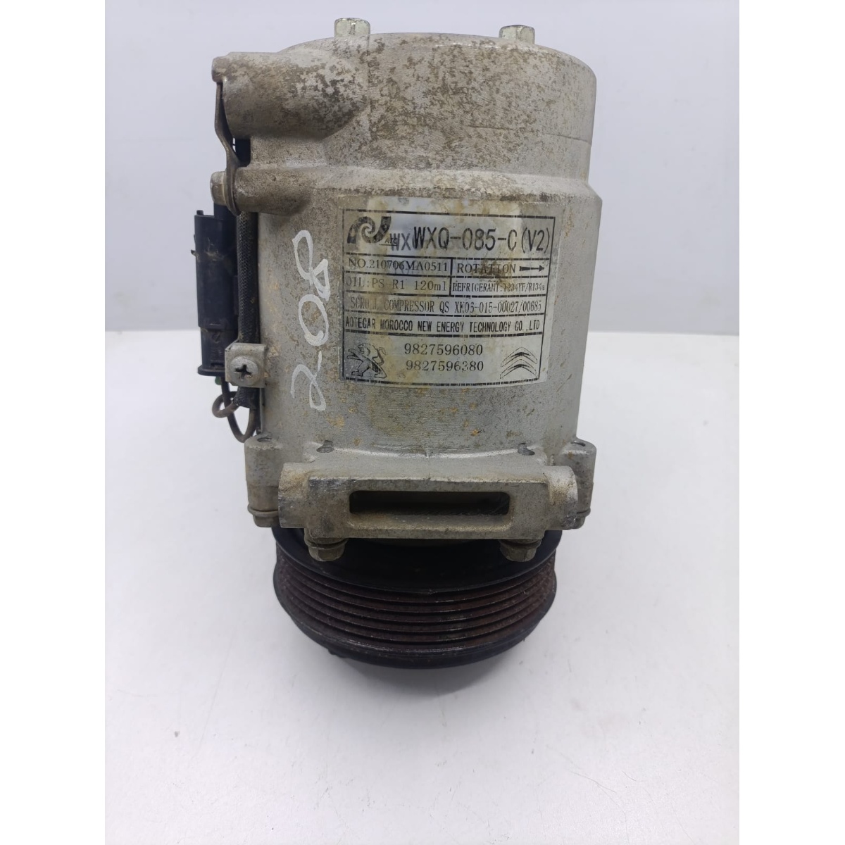 Compressor Ar Condicionado Original Peugeot 208 - 9827596080 - Imagem 4