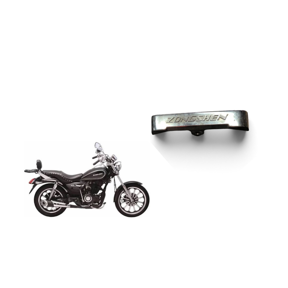 Emblema Frontal Kasinski Mirage 150 Usado Cromado/prata