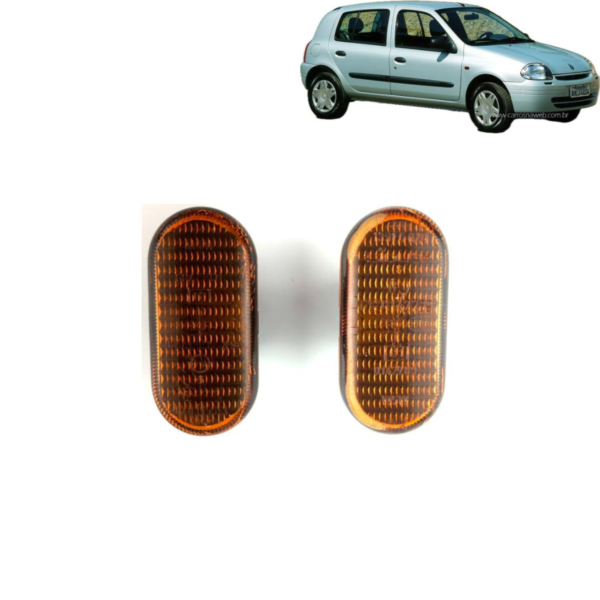 Kit 2 Pisca Lateral Paralama Renault Clio Rn 1.0 16V 2002 - Imagem 1