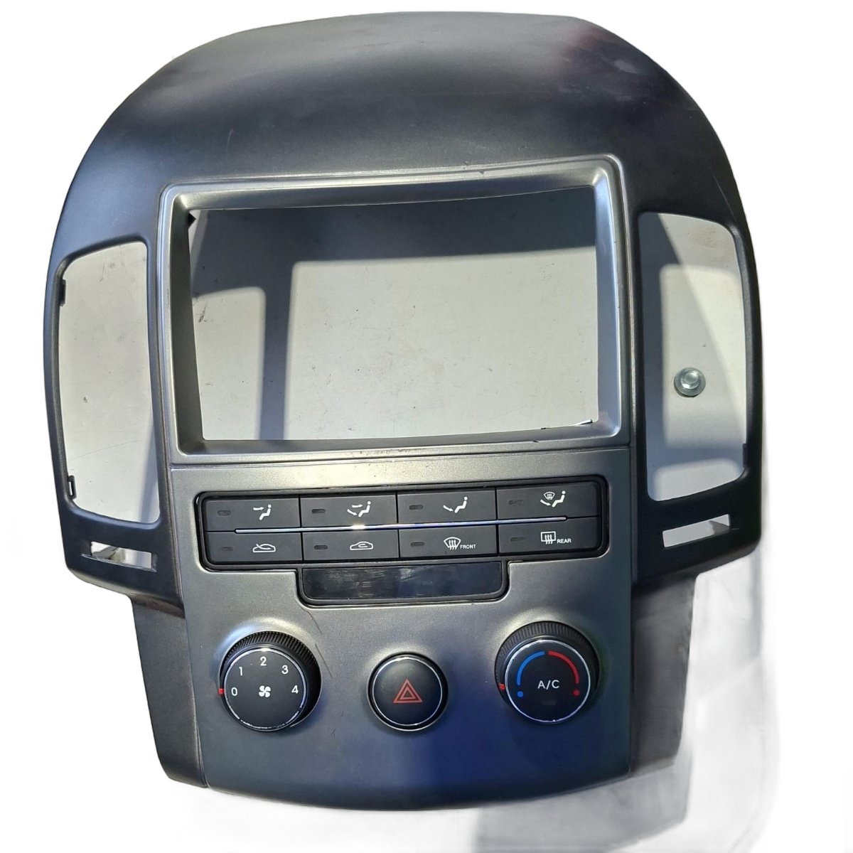Moldura 2 Din Preta Hyundai I30 Ar Analógico 2007 Á 2012 Preta