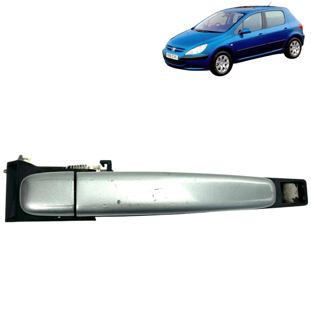 Maçaneta Externa D.d Peugeot 307 1.6 Passion 2002 2003 Cinza Dianteira