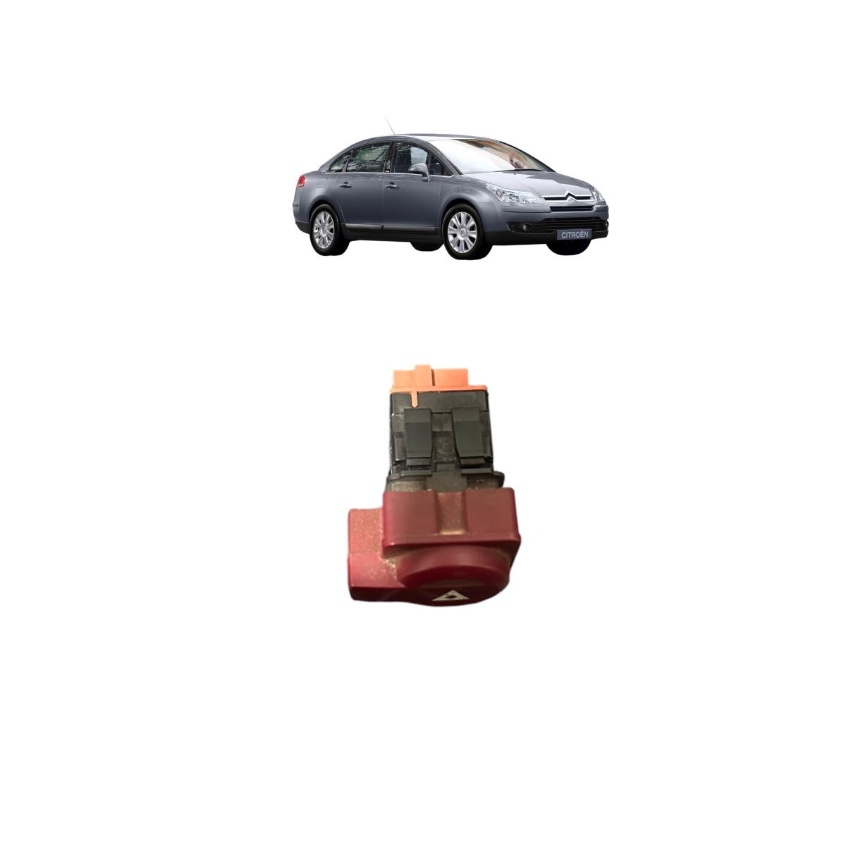 Botão Pisca Alerta Citroen C4 2007 A 2012 Cx31 Vermelho - Imagem 2