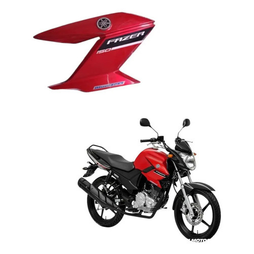 Carenagem Do Tanque direito Vermelha Honda 150 2012/2017 Vermelho - Imagem 1