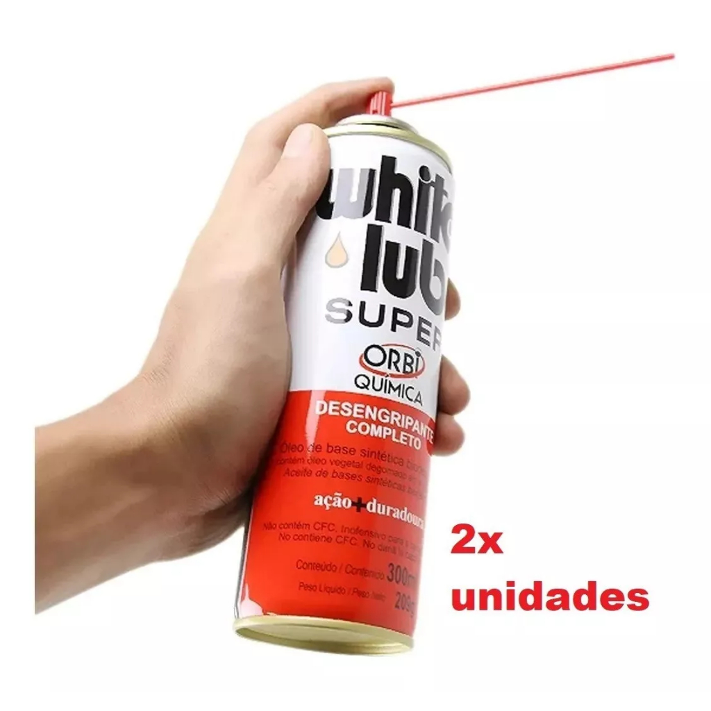 White Lub Desingripante Lubrificante 300ml 2x unidades