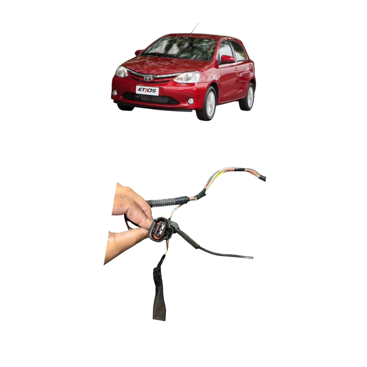 Chicote tampa traseira Toyota Etios 2014 821850D38000 Origin - Imagem 4