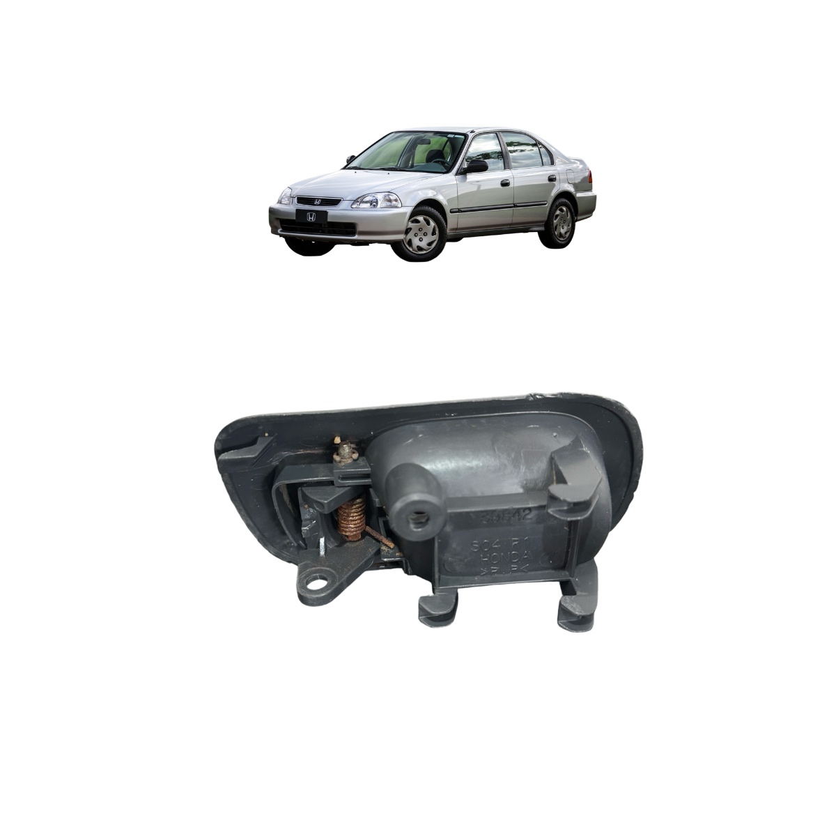 Maçaneta Interna L.d Honda Civic 1999 39842 Preto Traseira