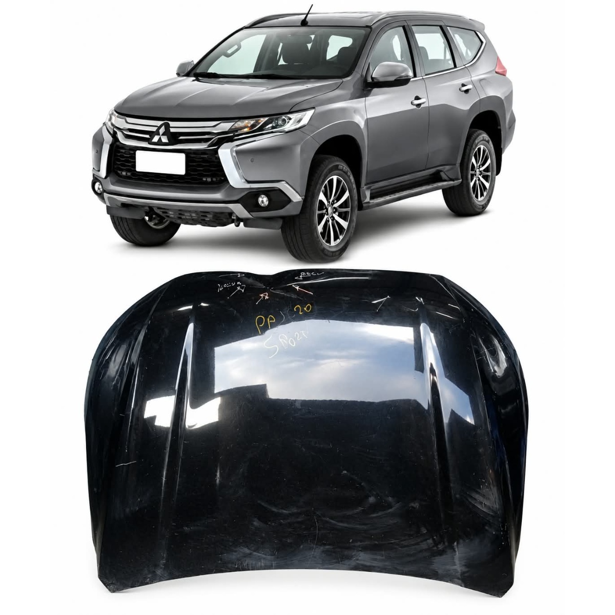 Capô Mitsubishi Pajero L200 Sport 2020 A 2023 Detalhe