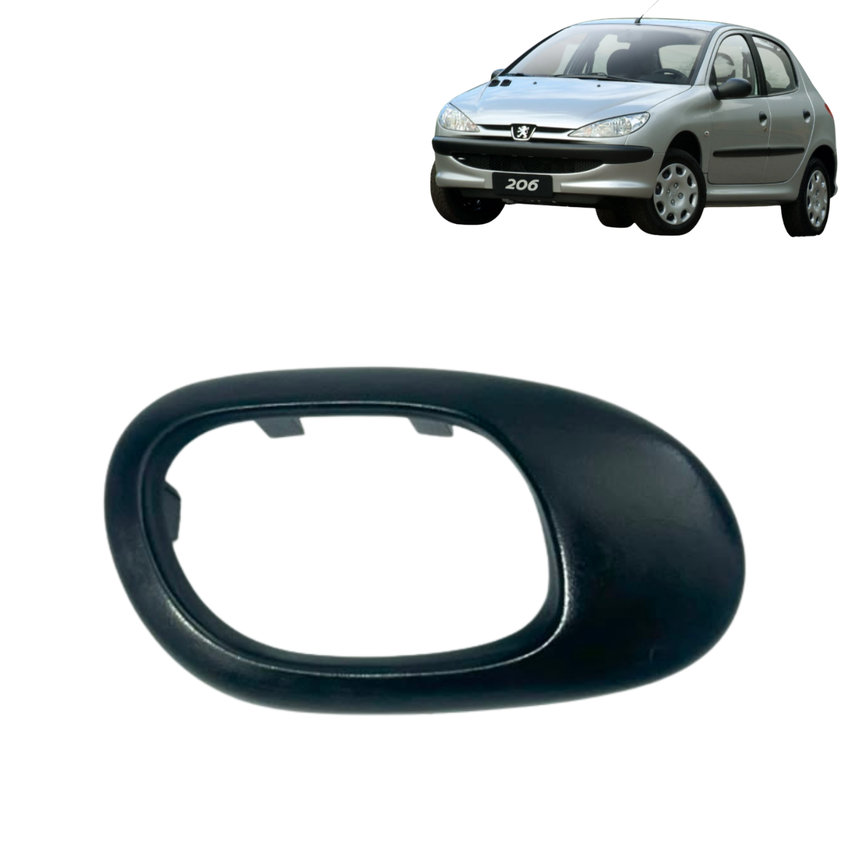 Moldura Maçaneta Interna Traseira Esquerda Peugeot 206