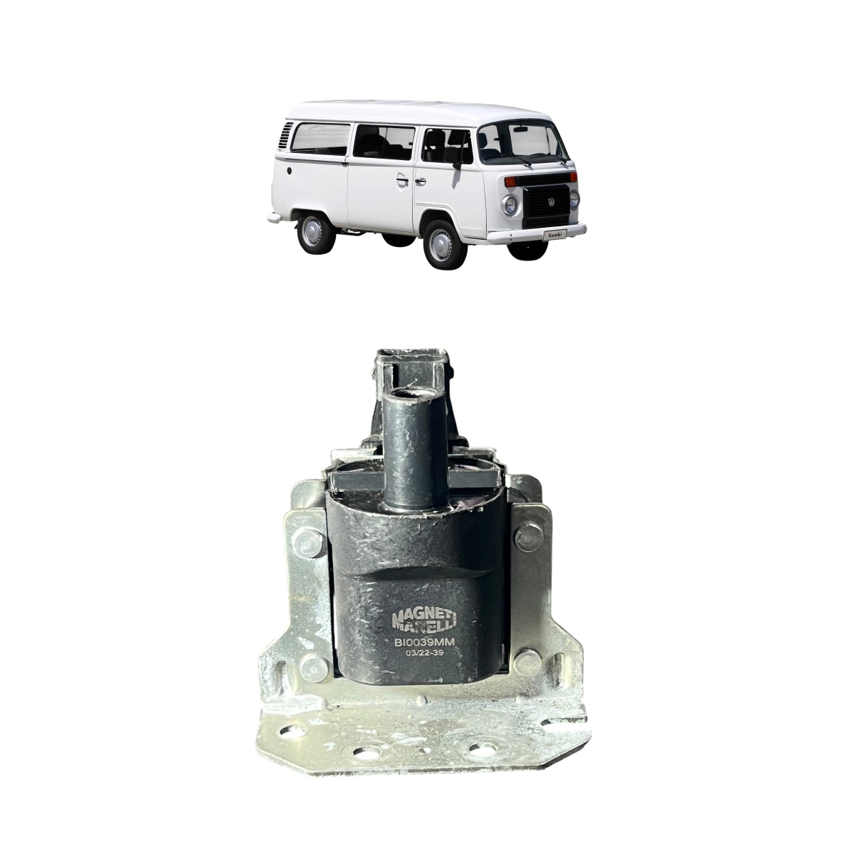 Bobina 3 Pinos Volkswagen Kombi 1.6 8v  96/05 - Imagem 1