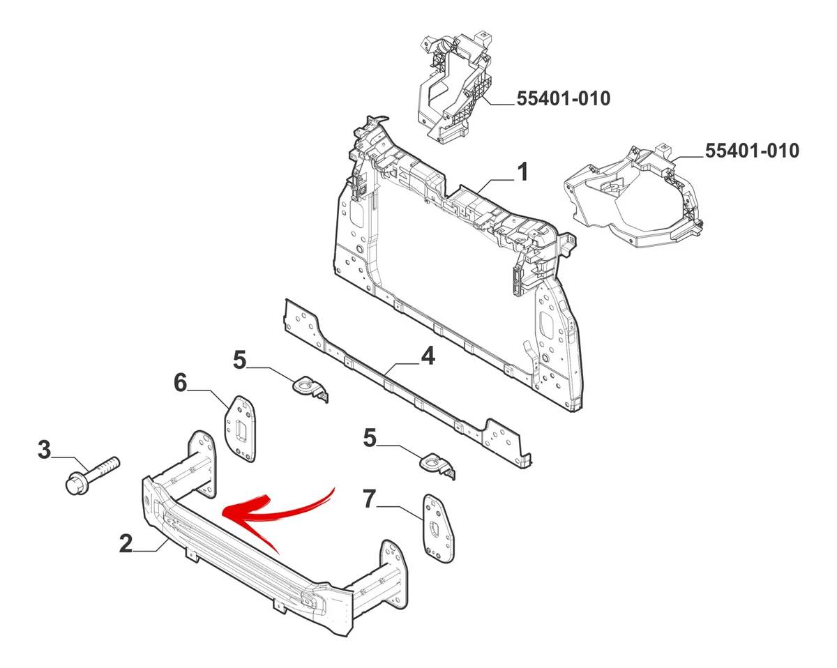 Travessa Dianteira Do Parachoque Original Fiat Toro - Imagem 4