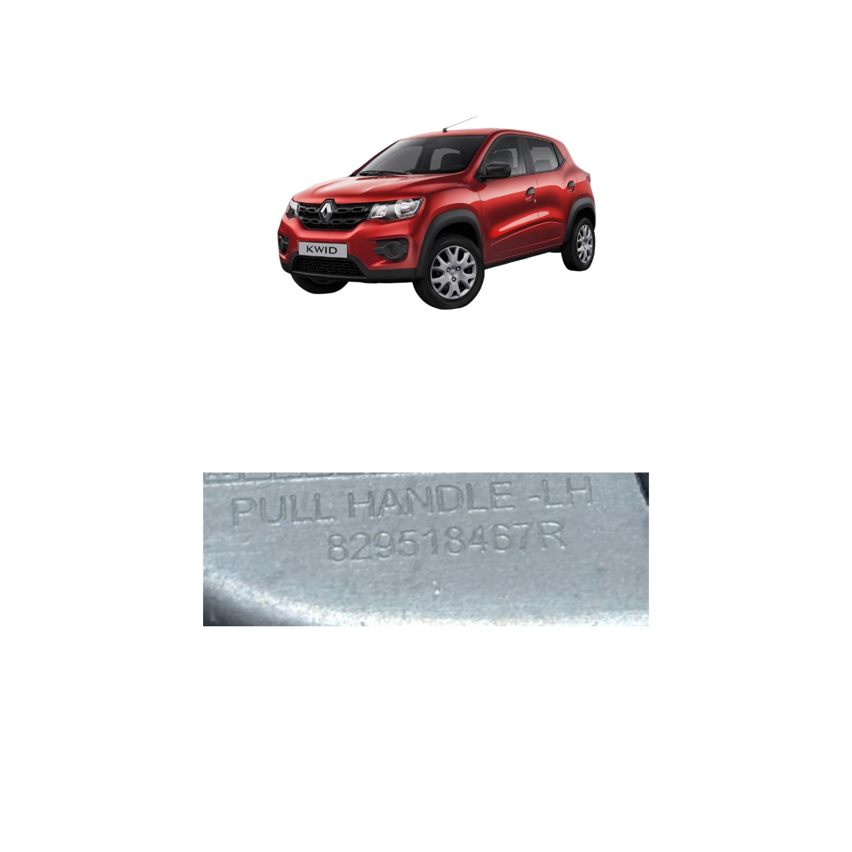Puxador Interno Porta Esquerda Kwid 2019 2020 829518467r - Imagem 2