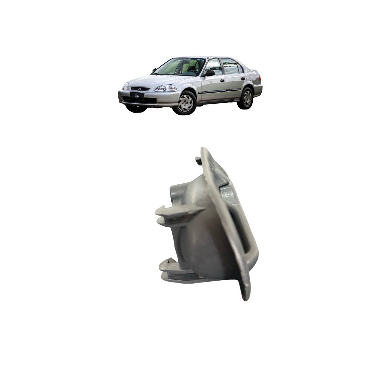 Maçaneta Interna L.d Honda Civic 1999 39842 Preto Traseira - Imagem 4